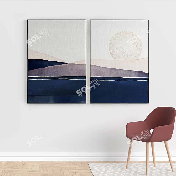 Elegant Frames for Art: Set of 2 3D model image 5