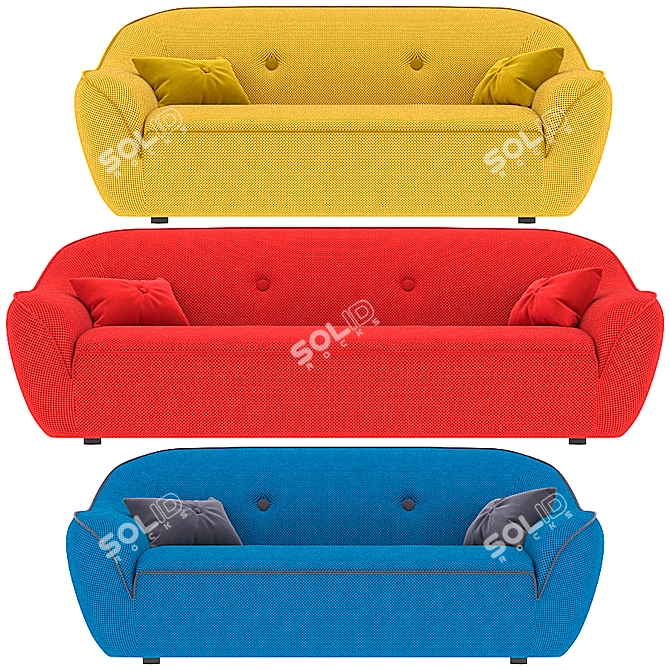 Egoitaliano Bepop Fabric Sofa 3D model image 2