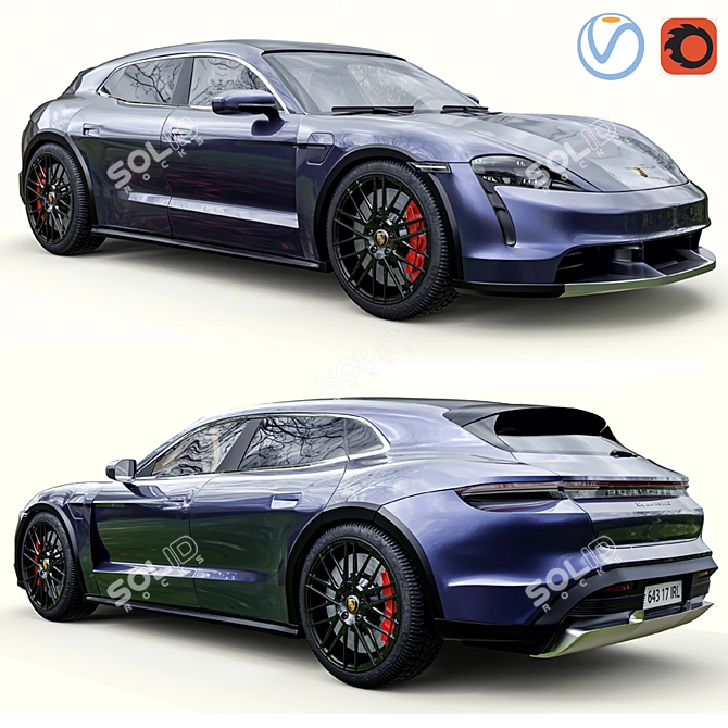 Porsche Taycan Turbo S XT 3D model image 1