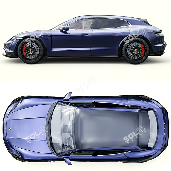 Porsche Taycan Turbo S XT 3D model image 2