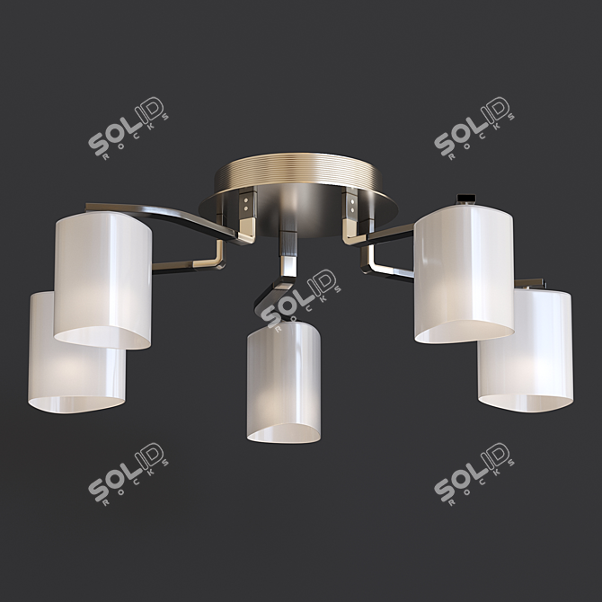 Freya Sol Chandelier: Elegant Ceiling Lighting 3D model image 1