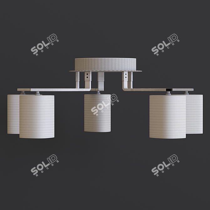 Freya Sol Chandelier: Elegant Ceiling Lighting 3D model image 2