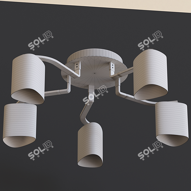 Freya Sol Chandelier: Elegant Ceiling Lighting 3D model image 3