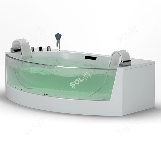 Gemy G9079 Acrylic Bathtub 3D model image 1