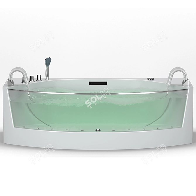 Gemy G9079 Acrylic Bathtub 3D model image 3