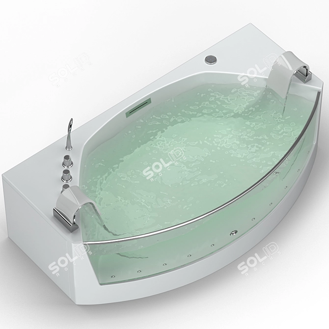 Gemy G9079 Acrylic Bathtub 3D model image 4