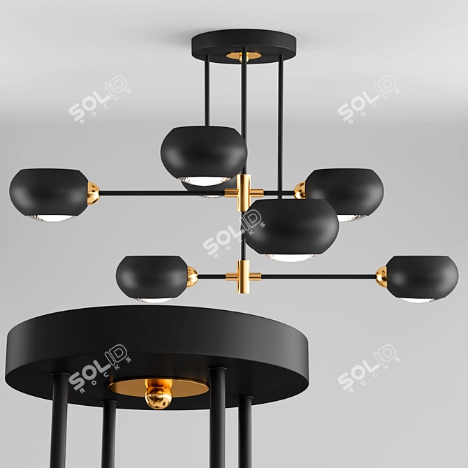 Rivoli Ceiling Chandelier 3D model image 2