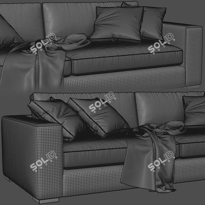 Modern Sitka Sofa: Stylish, Comfortable 3D model image 5