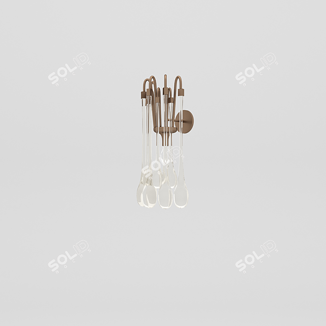 Elegant Wall Lamp 3D model image 1