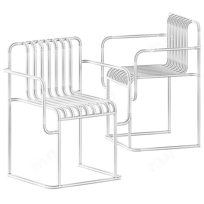  Stylish Outdoor Grill Chair 3D model image 2