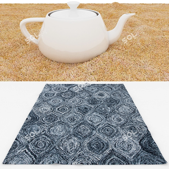 Versatile Rug Set: Varying Textures 3D model image 3