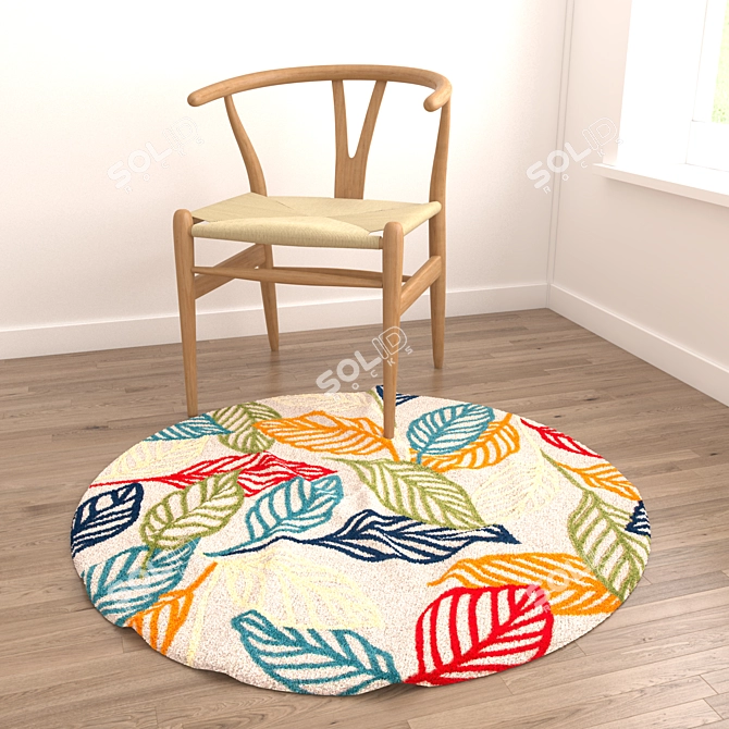 Elegant Floor Rugs Set 3D model image 2