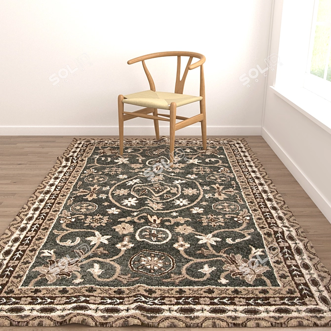 Versatile Rug Set: 8 Stunning Variations 3D model image 5