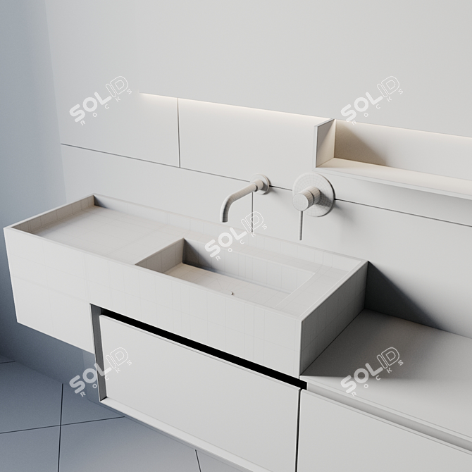 Luxury Bath Set - 23-Piece Collection 3D model image 8