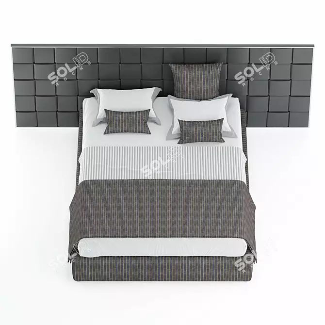 Flou Jaipur Italian Bed 3D model image 2
