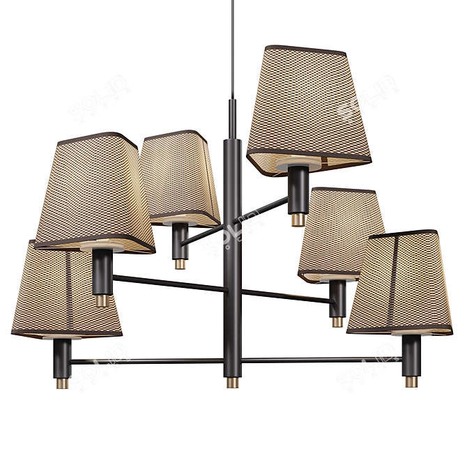 Elegant Ingeniosi Pendant Chandelier 3D model image 1