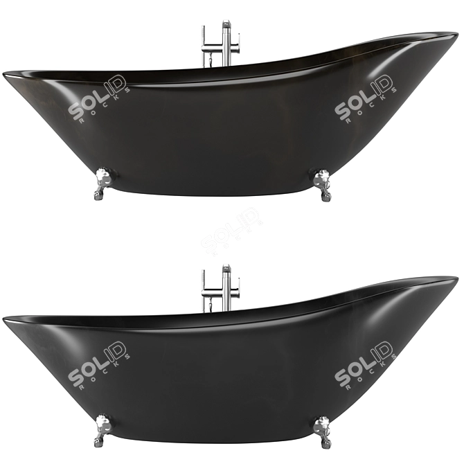 Luxury Ferrano Italian Marble Bathtub 3D model image 4