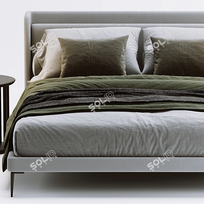 Sleek BoConcept Austin Bed 3D model image 2