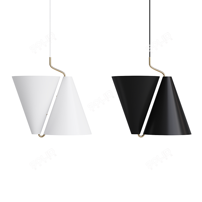 LYFA Mosaik Pendant Light: Stylish Up/Down Lighting 3D model image 2