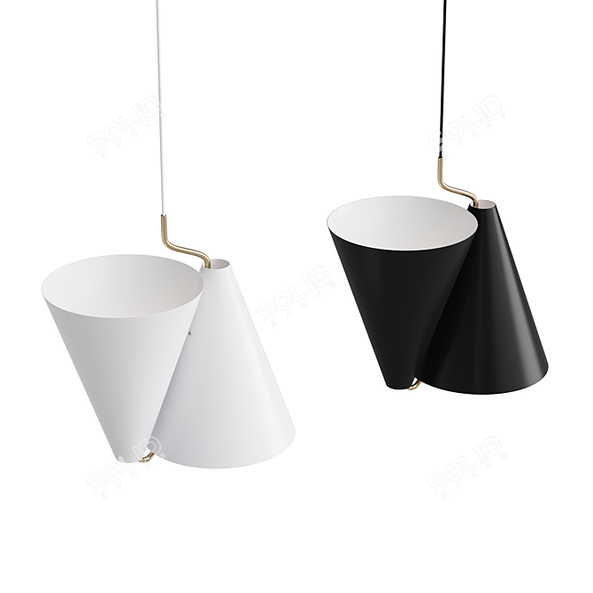 LYFA Mosaik Pendant Light: Stylish Up/Down Lighting 3D model image 3