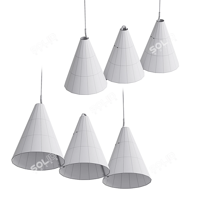 Modern Mosaic Pendant Lights 3D model image 7