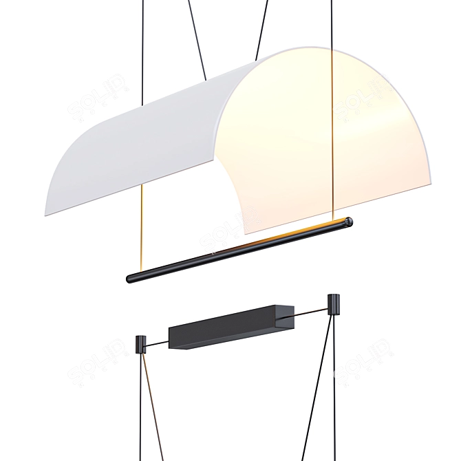 Modern Hanging Light Fixture 3D model image 1
