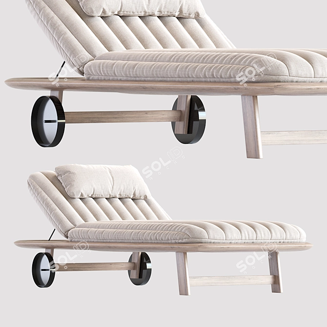 Luxurious Tellaro Sun Lounger: Unwind in Style 3D model image 3