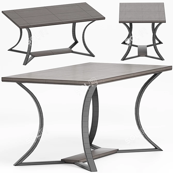 Elegant Must R Dining Table 3D model image 5