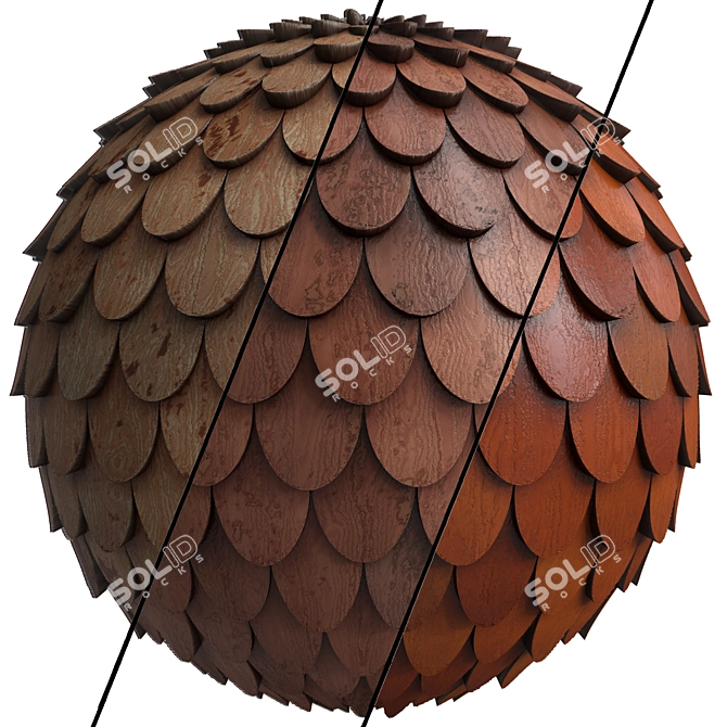 Sbsar Roof Tile Materials 4K 3D model image 4