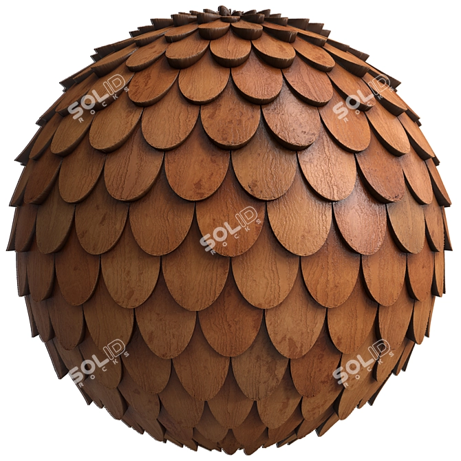 Versatile PBR Roof Tile Material 3D model image 3