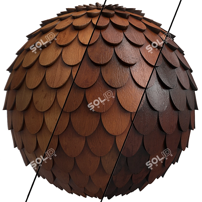 Versatile PBR Roof Tile Material 3D model image 4