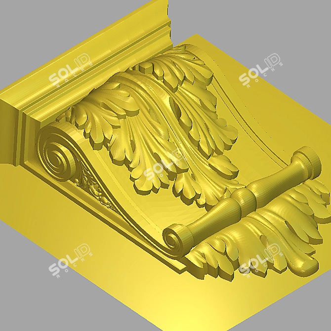 Title: Wooden Bracket for CNC Cutting 3D model image 3