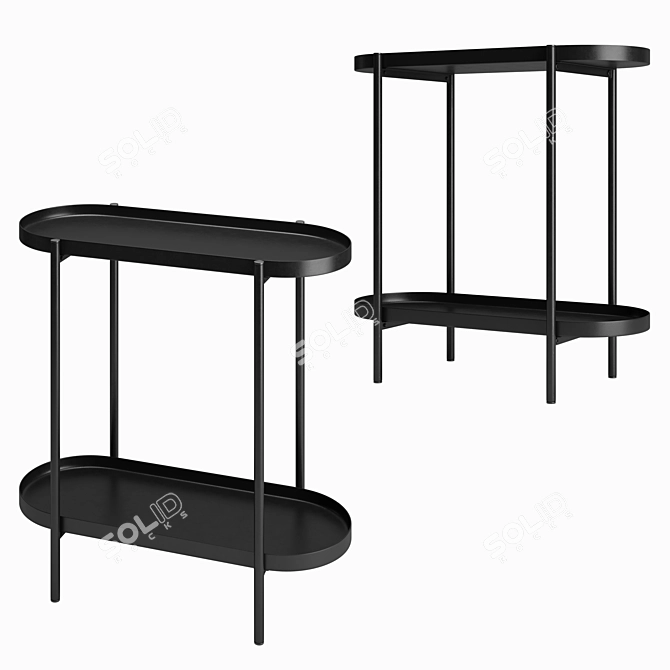 IKEA Olivblad Pedestal - Indoor/Outdoor Flower Stand - Black 3D model image 4