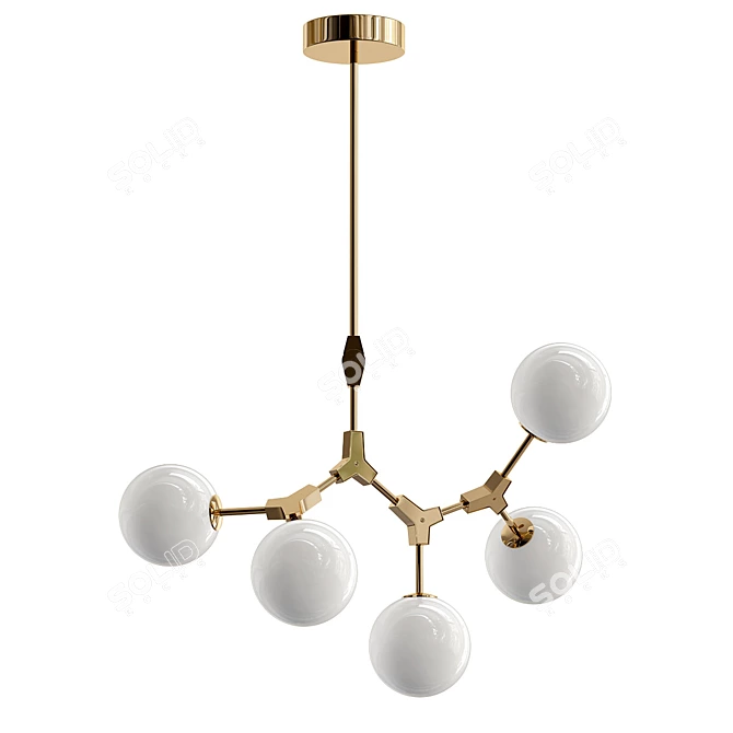 Loft Glass Ball Pendant 3D model image 1