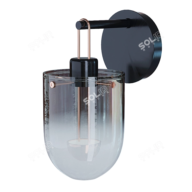 Elegant Century LED Sconce 3D model image 4