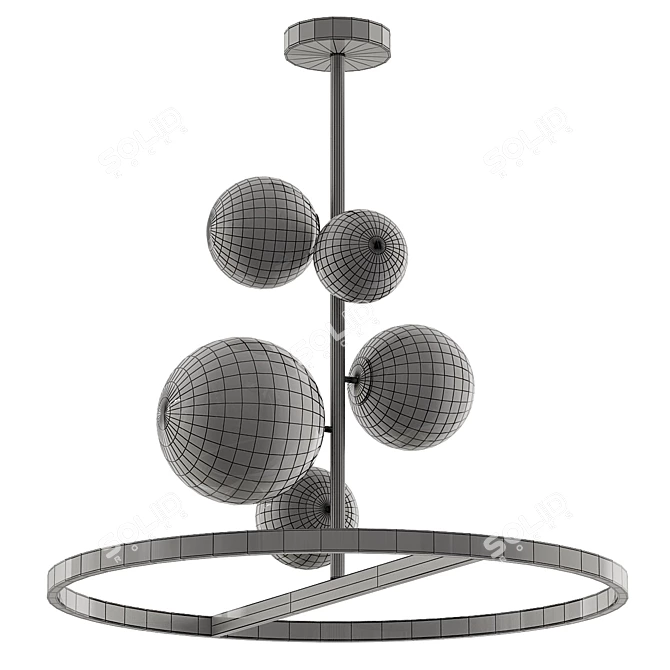 Iridescent Sphere Pendant 3D model image 2