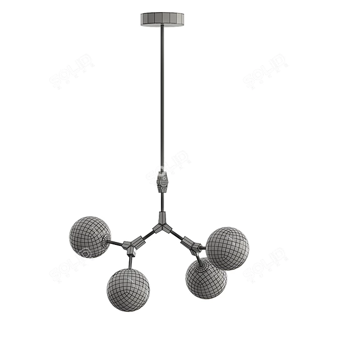 Modern Loft Pendant Light 3D model image 2