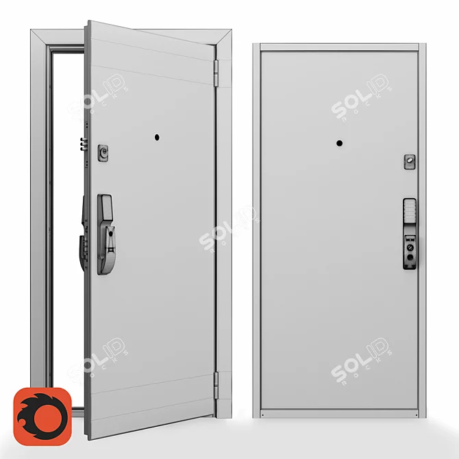 Torex Cyber: Smart & Stylish Door 3D model image 3