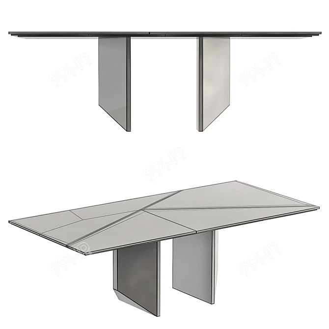 Elegant HOLL Dining Table: Modern Design 3D model image 2