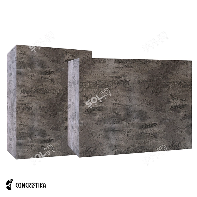 Modern Concrete Planter Collection: Devider 3D model image 1