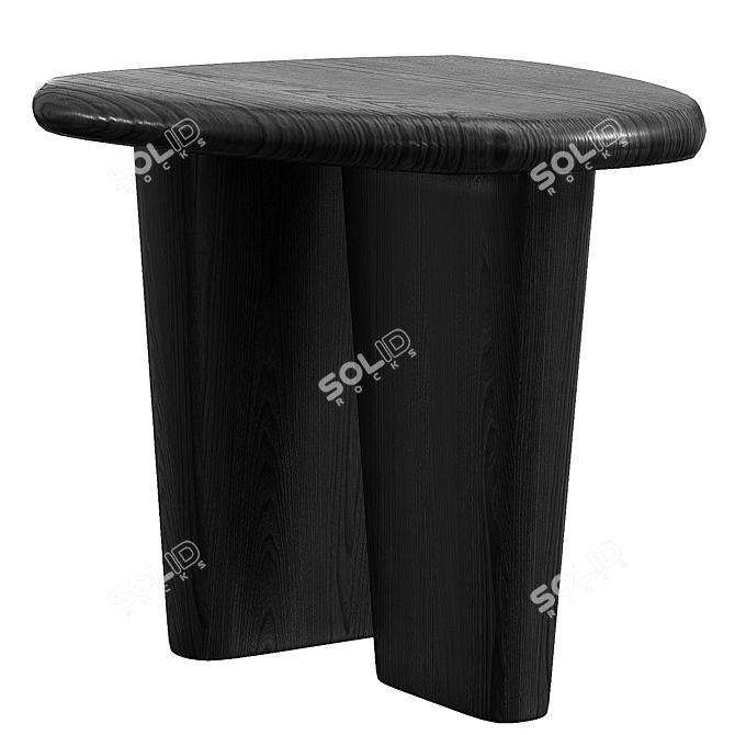 Elegant Nera Side Table 3D model image 2