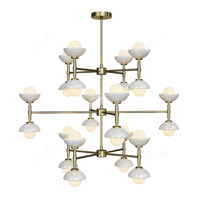 Elegant Greenwich Chandelier Collection 3D model image 3