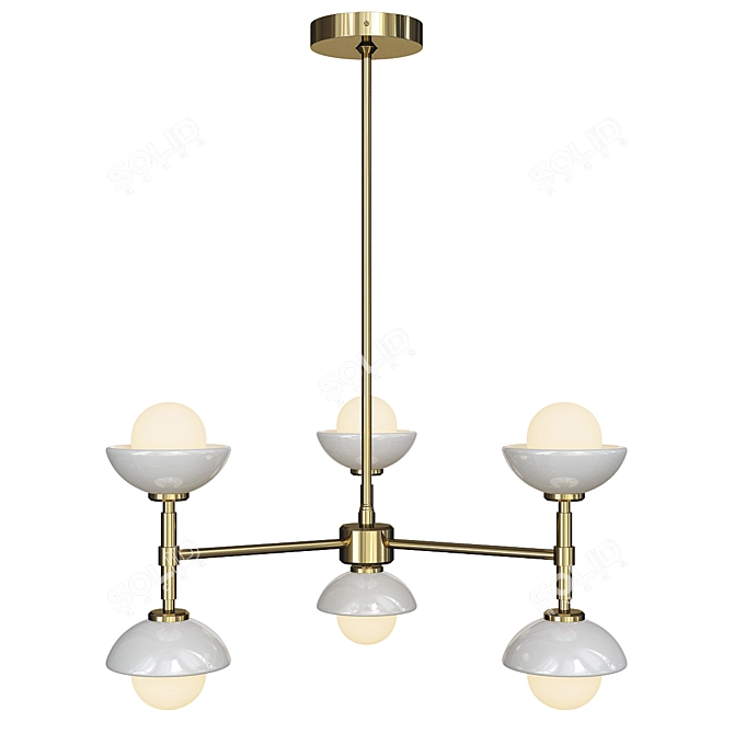 Elegant Greenwich Chandelier Collection 3D model image 4