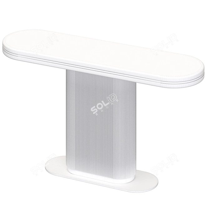 Sleek White Marble Console 3D model image 3