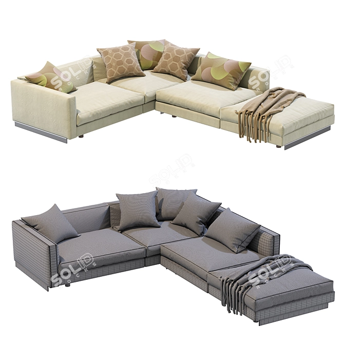 Modern Arflex Rendezvous Sectional 3D model image 5