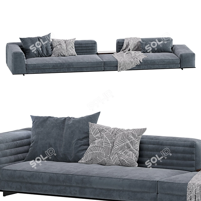 Roger Minotti: Modern Sofa in 3 Versions/Colors 3D model image 4