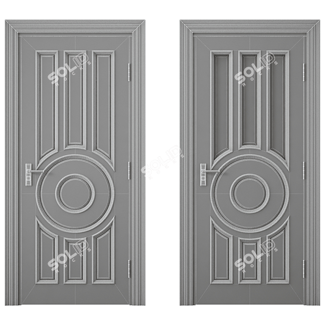 Modern Interior Door 364 3D model image 4