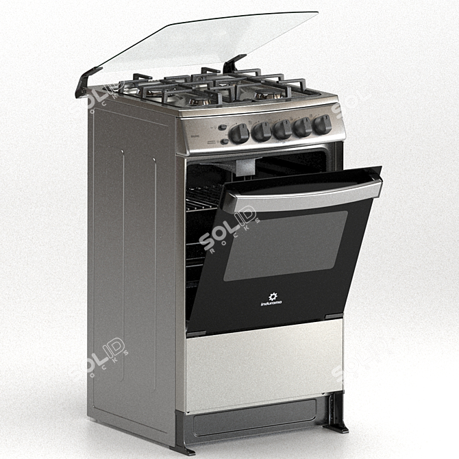 Indurama Bilbao Gas Stove: Efficient and Stylish 3D model image 2