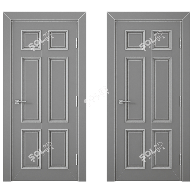 Modern Interior Door 374 3D model image 4