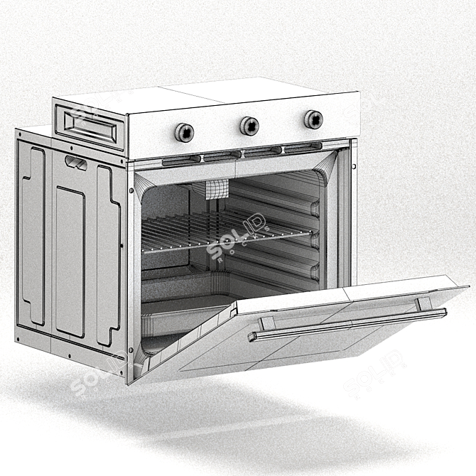 Indurama HEI 75ENDF: The Perfect Oven 3D model image 6